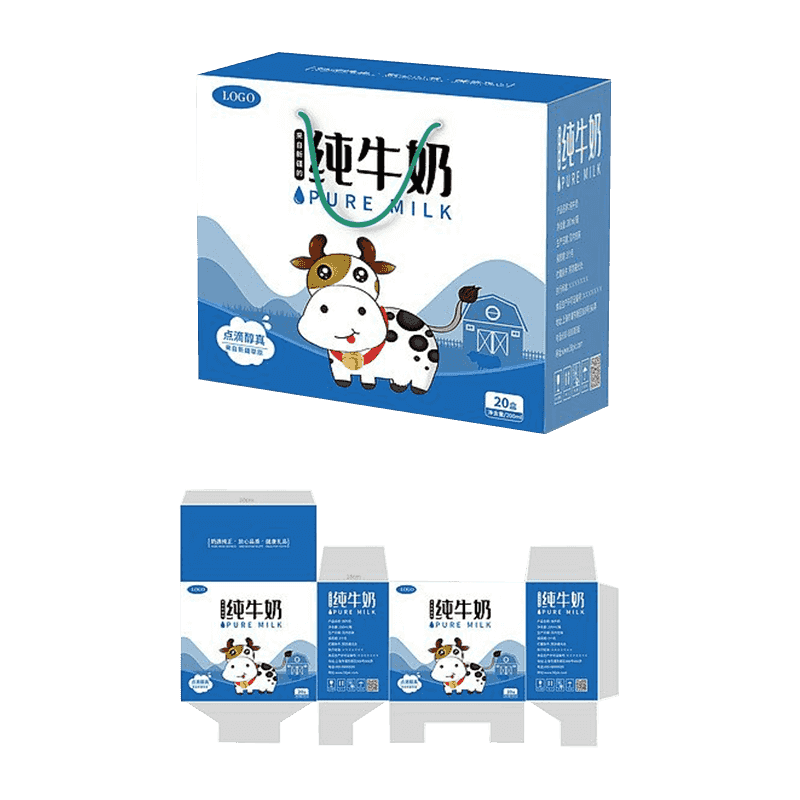 Kotak Pembungkusan Susu Beralun