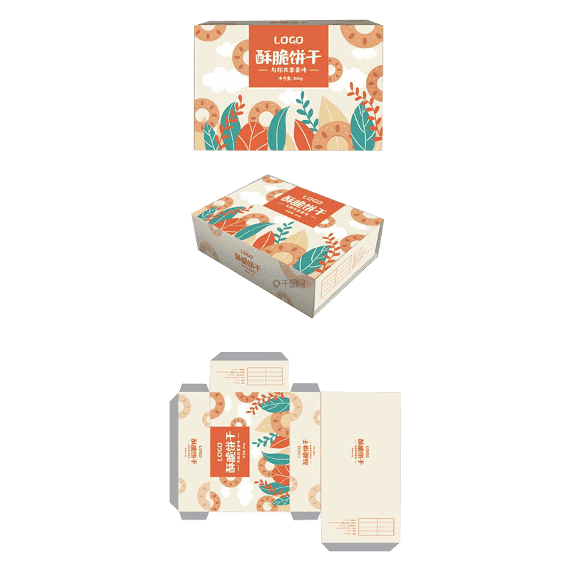 Kotak Pembungkusan Biskut Beralun