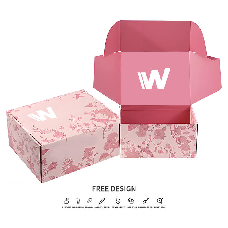 Kotak Pembungkusan Kosmetik Beralun Bunga dan Tumbuhan