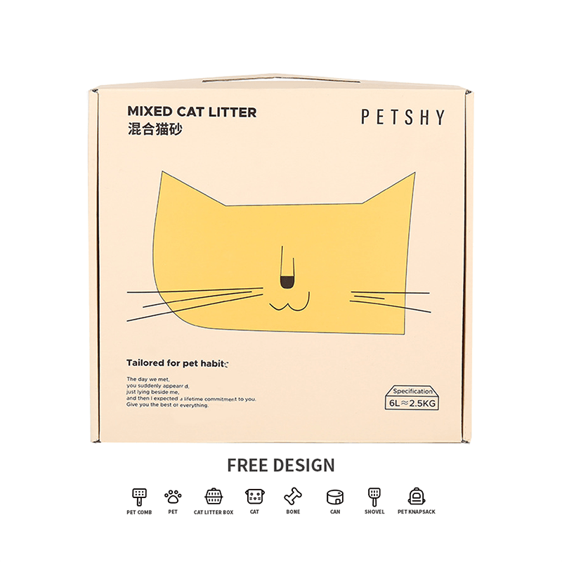 Kotak Pembungkusan Sampah Kucing Beralun