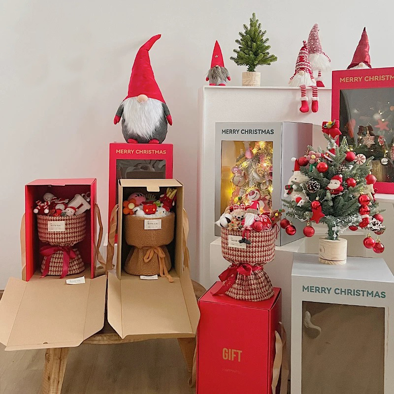 Kotak Hadiah Bunga Lutsinar Bertemakan Perayaan